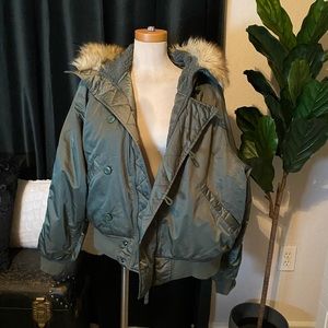 Military Green American Eagle Bomber
